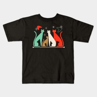 Retro Mid-Century Modern Look Cats 50s 60s Style Kids T-Shirt